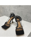 Bottega Veneta Cord Mesh High Heel Sandals 9cm Black 2022