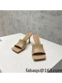 Bottega Veneta Stretch Lambskin High Heel Slide Sandals 9.5cm Beige 2022 032148