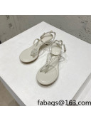 Bottega Veneta Dot Lambskin Medium-Heel Sandals 5.5cm White 2022 032157