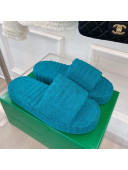 Bottega Veneta Resort Sponge Towel Slides Sandals Blue 2022 032176