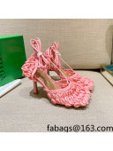 Bottega Veneta Stretch Mesh Sandals 9cm Pink 2022 04