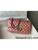 Chanel Iridescent Lambskin Medium Bag A01112 Pink 2021 29