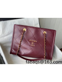 Chanel Calfskin Small Shopping Bag AS2752 Burgundy 2021 TOP