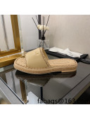 Chanel Lambskin Chain Slide Sandals G38489 Beige 2022 