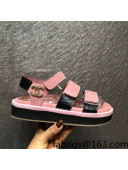 Chanel Suede Strap Flat Sandals Pink 2022 04