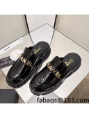 Chanel Shiny Calfskin Mules G37430 Black 2022 