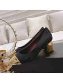 Chanel Grosgrain Medium Heel Pumps 6.5cm Black 2022 0321110