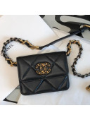 Chanel 19 Lambskin Mini Wallet on Chain WOC Black 2022 40