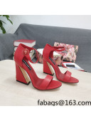 Dolce & Gabbana DG Calf Leather High Heel Sandals 10.5cm Red 2022