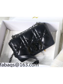 Dior Small Caro Chain Bag in Quilted Macrocannage Calfskin All Black 2021