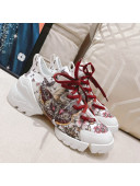 Dior D-Connect Sneaker in Red Butterfly Technical Fabric 2022