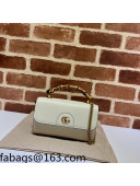 Gucci Bamboo Leather Mini Bag 675795 White 2022