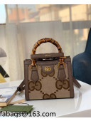 Gucci Diana Jumbo Maxi GG Canvas Mini Tote Bag 655661 Camel Brown 2021 