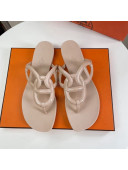 Hermes Egerie Thong Slide Sandals Apricot 2022