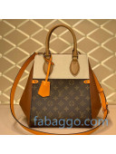 Louis Vuitton Fold Tote Bag MM M45376 Cream White/Brown/Khaki 2020