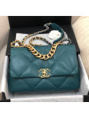 Chanel Lambskin Small/Large Chanel 19 Flap Bag AS1160/AS1161 Dark Green 2020