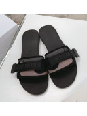 Dior Dio(r)evolution Flat Slide Sandals Black 2021 01