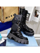 Prada Monolith Patent Leather and Nylon Boots Black 2021 11