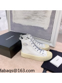 Chanel Canvas High-Top Sneakers White 2021 111051