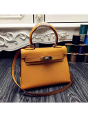 Hermes Original Epsom Leather Kelly 20cm Mini Bag Ginger