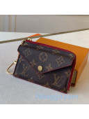 Louis Vuitton Monogram Canvas Card Holder Recto Verso Wallet M69431 Burgundy 2020