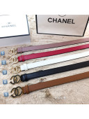 Chanel Calfskin Belt 20mm with Crystal CC Buckle 2019