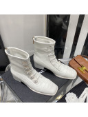 Chanel Vintage Calfskin Ankle Short Boots White 2021