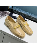 Chanel Lambskin Loafers with Coin G37044 Beige 2020