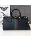 Gucci Ophidia Leather Medium Top Handle Bag 524532 Black 2019