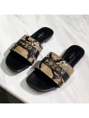 Louis Vuitton Revival Python Leather Monogram Studs Flat Slide Sandals 02 2021