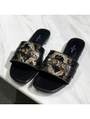 Louis Vuitton Revival Python Leather Monogram Studs Flat Slide Sandals 05 2021