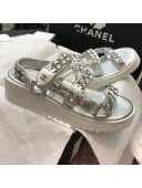 Chanel Chain Flat Sandals CCFS002 Silver 2021