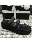 Chanel Chain Flat Sandals CCFS004 Black 2021