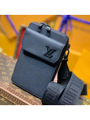 Louis Vuitton Men's Aerogram Matte Phone Pouch with Strap M57089 Black 2021