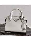 Prada Saffiano Leather Top Handle Bag 1BA269 White 2020