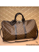 Louis Vuitton Keepall Bandouliere 50 Travel Bag in Monogram Canvas M56713 Brown/Black 2021