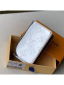 Louis Vuitton Slender Pocket Organizer Wallet in Monogram Mirror Canvas M80805 Silver 2021