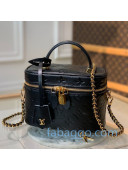 Louis Vuitton Vanity PM Top Handle Bag in Monogram Leather M57118 Black 2020
