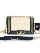 Chanel Calfskin Braided Boy Chanel Small Flap Bag A67085 Cruise 2019