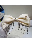 Chanel Crystal Tassel Headband White 2021