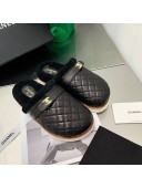 Chanel Lambskin and Shearling Flat Mules 4.5cm Black 2021