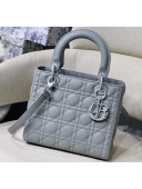 Dior Medium Gray Stone Lady Dior Matte Calfskin Bag 2020