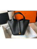 Hermes Picotin Lock Bag 22cm in Togo Calfskin Black/Gold 2020