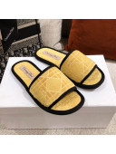 Dior Homey Slipper Sandals in Yellow Cannage Embroidery 2021