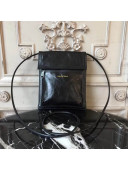 Balen Calfskin Phone Bag With Shoulder Strap Black 2017