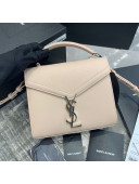 Saint Laurent CASSANDRA Mini Top Handle Bag in Grained Leather 602716 Light Pink 2020