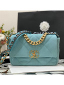 Chanel 19 Denim Small Flap Bag AS1160 Blue 2021