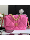 Chanel 19 Denim Small Flap Bag AS1160 Pink 2021