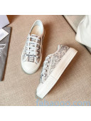 Dior Walk'n'Dior Sneakers in Grey Toile de Jouy Embroidered Cotton 2020