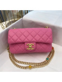 Chanel Lambskin Resin Stones Chain Small Flap Bag AS2380 Pink 2021 TOP